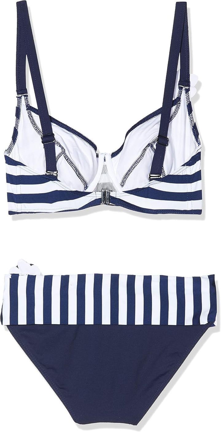 Haute pression Damen Bikini-Set Y8013 42 Blau (Rayé Marine), 42 Blau (Rayé Marine)