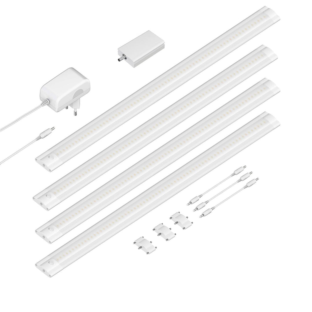 ledscom.de Smarte LED Unterbau-Leuchte SIRIS weiss matt mit WLAN-Controller, flach, Smart-Home, Alex