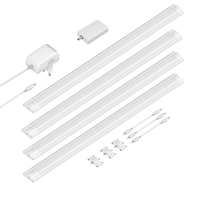 ledscom.de Smarte LED Unterbau-Leuchte SIRIS weiss matt mit WLAN-Controller, flach, Smart-Home, Alex
