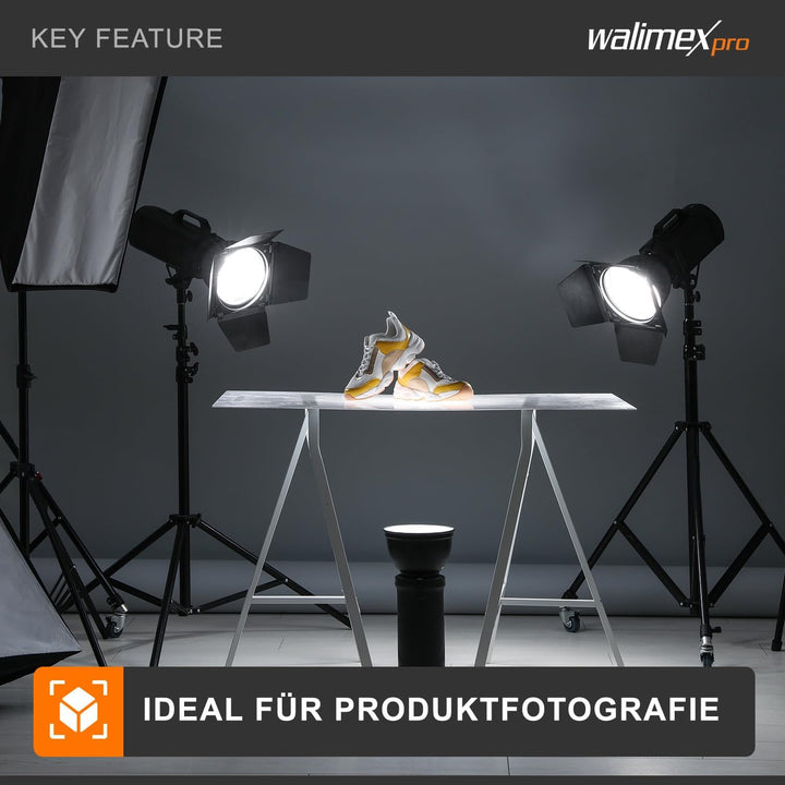 Walimex pro Hintergrundkarton 2,60 x 10 m grau, robuster Fotohintergrund aus Karton, Fotoleinwand al