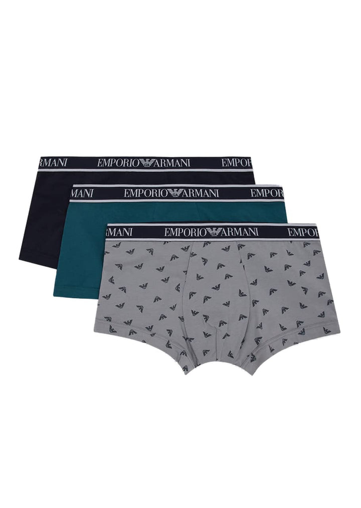 Emporio Armani Herren Men's 3 Pack Core Logoband Trunk Trunks (3er Pack) M Marin/Pr.monum/Medit, M M
