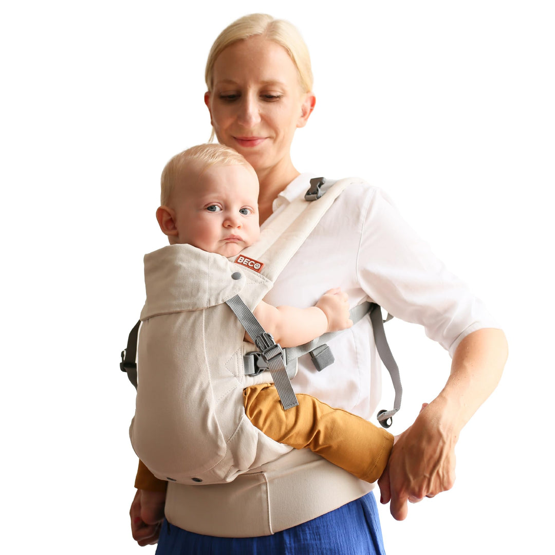 Beco Gemini 2.0 Babytrage für Neugeborene bis Kleinkinder (3–15 kg) mit M-Cloud™ Stütze – Ergonomisc