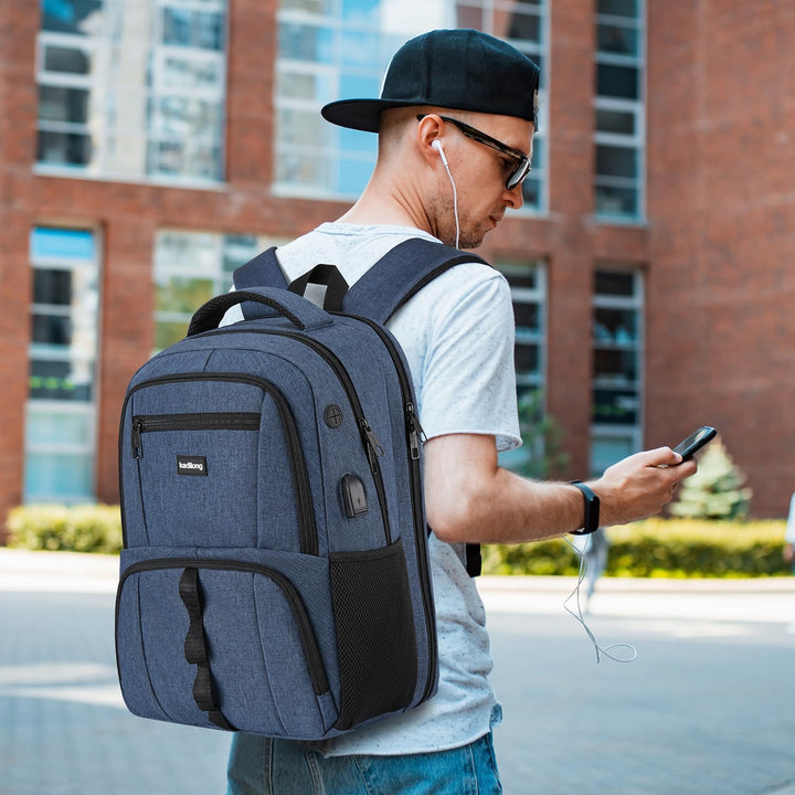 Rucksack Herren Gross Laptop Rucksack,Schulrucksack Jungen Teenager Laptoptasche mit USB Ladeanschlu