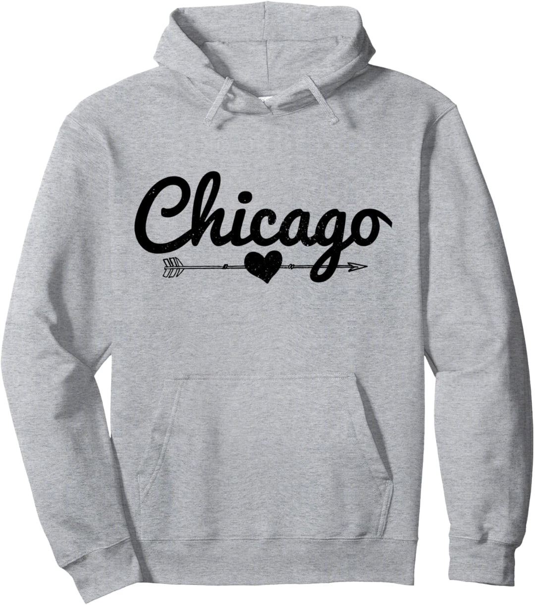 Chicago Arrow Herz Stolz Illinois Pullover Hoodie