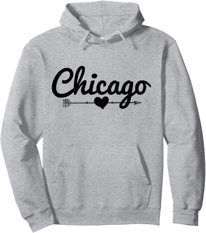 Chicago Arrow Herz Stolz Illinois Pullover Hoodie