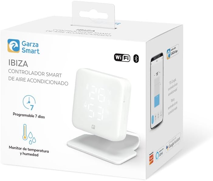 Garza - Smarthome – Smarter WLAN-Infrarot-IR-Controller (2,4 GHz) für Klimaanlagen mit Temperatur- u