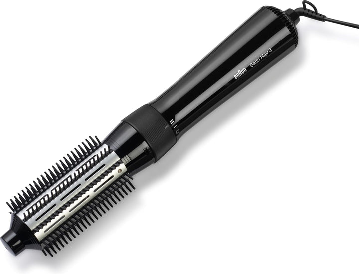 Braun Satin Hair 3 Warmluft-Lockenbürste, inkl. Kamm- und Bürstenaufsatz, AS 330, schwarz, 1er Pack,