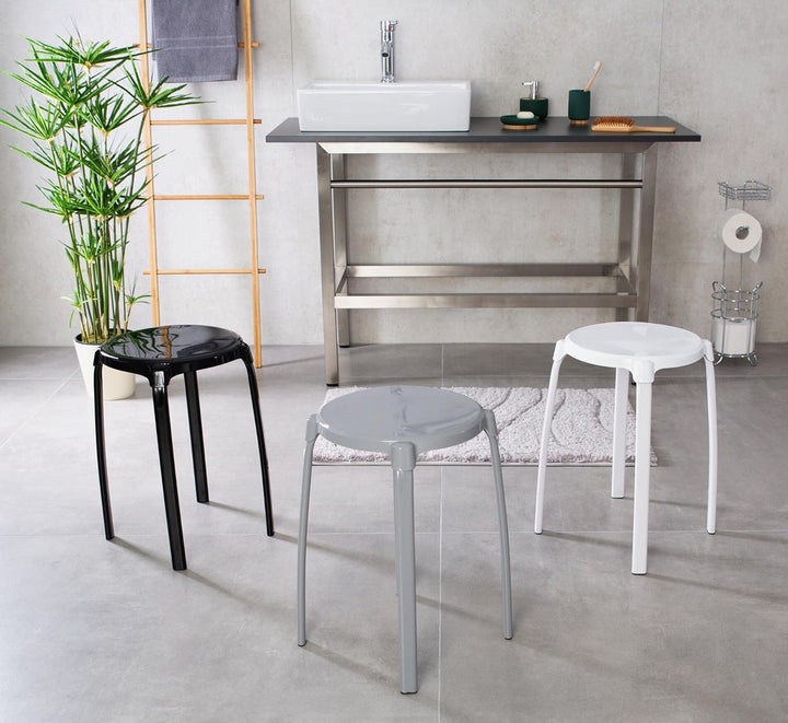 RIDDER Bad-Hocker Max, rund grau, Grau