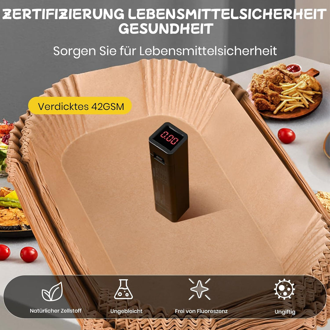 300 Stück Airfryer Backpapier für Tefal Dual Easy Fry EY9018 EY905D 8,3L(5,2/3,1L), Backpapier für H