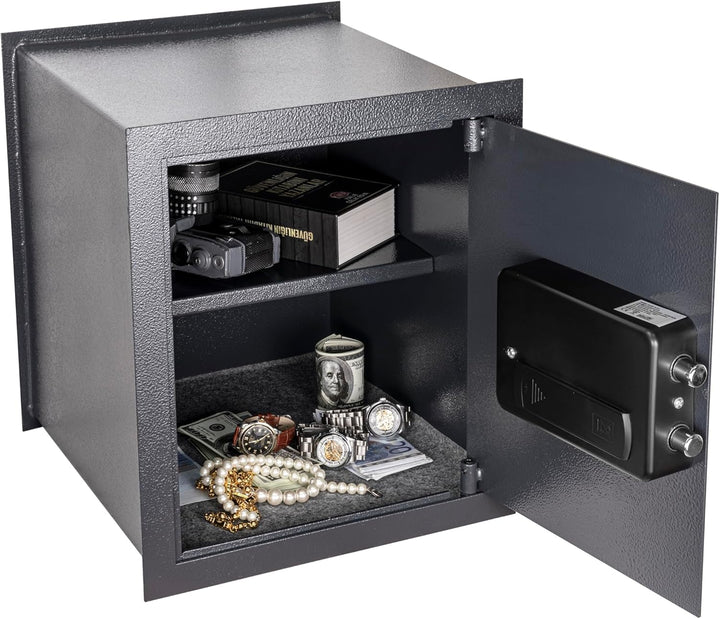Genie Hand | Elektronischer Safe für Wand und Schrank, mittelgross, mit Zahlenkombination und Schlüs