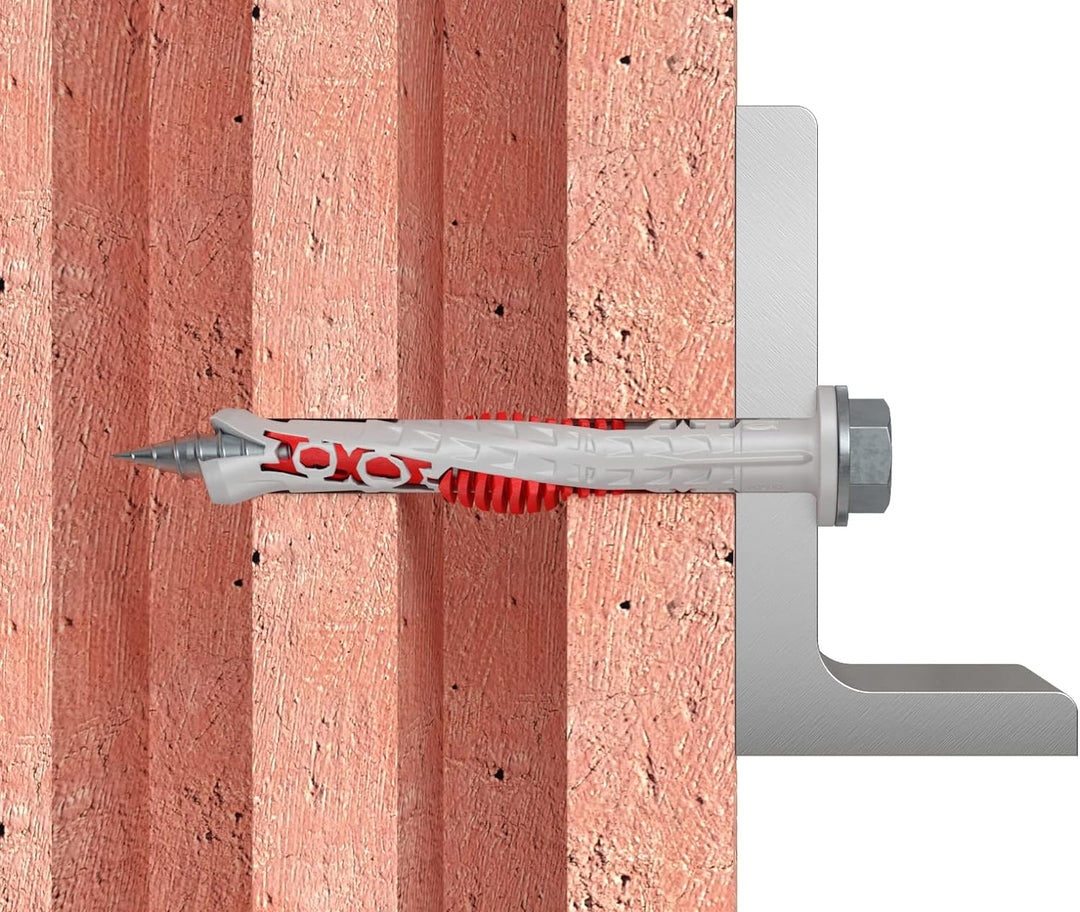 fischer DuoXpand 10 x 80 FUS, hochwertiger Universaldübel mit Sechskantschraube & angeformter U-Sche