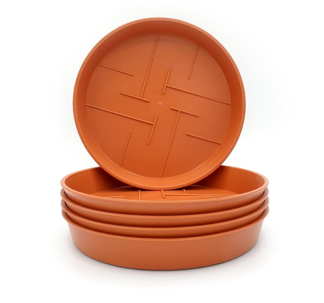 5er-Set Blumentopf-Untersetzer Rund aus Plastik 45 cm Durchmesser, Untertopf für Innen- und Aussenbe