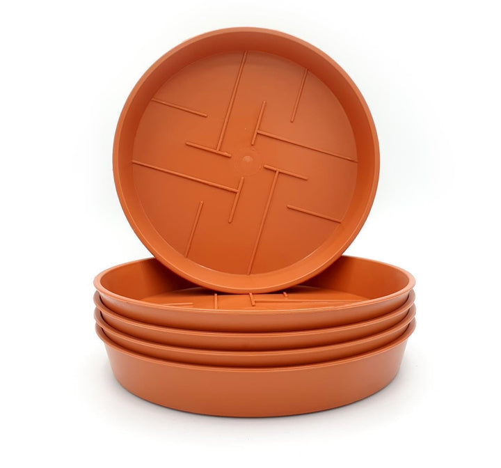 5er-Set Blumentopf-Untersetzer Rund aus Plastik 45 cm Durchmesser, Untertopf für Innen- und Aussenbe