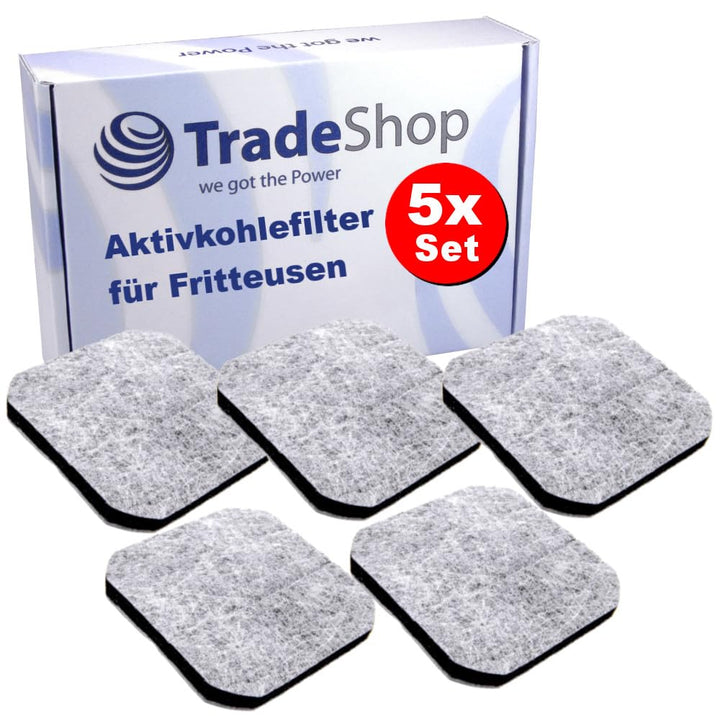 5x Trade-Shop Aktivkohlefilter/Antigeruchsfilter/Filtermatte kompatibel mit Tefal, kompatibel mit Mo