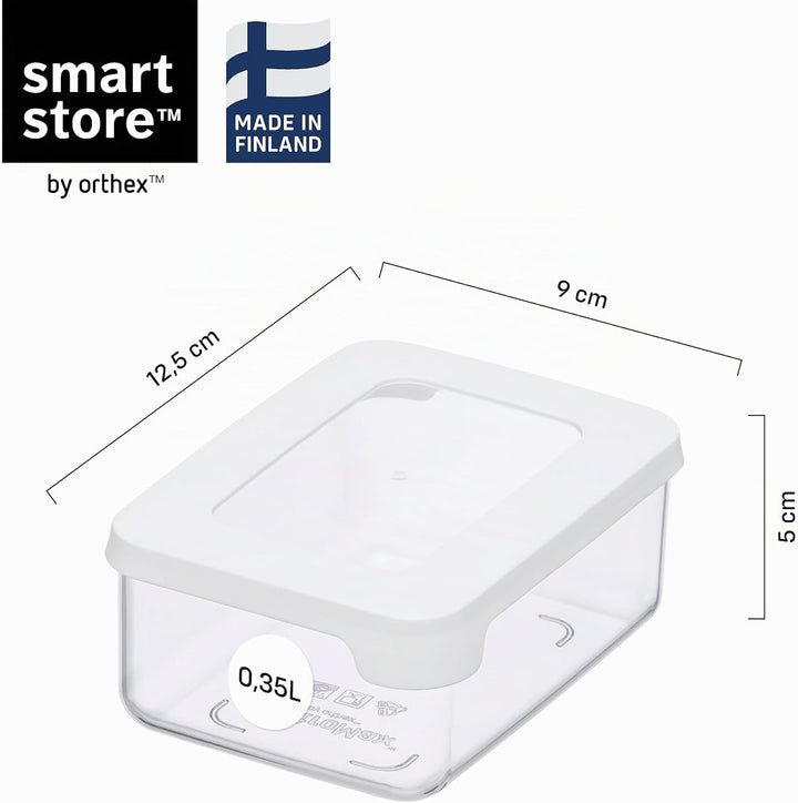 SmartStore Vorratsdosen 0.35L – 10er Set – Plastik Aufbewahrungsbox mit Deckel, BPA-frei, Spülmaschi