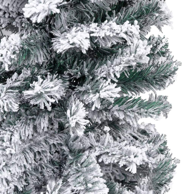 vidaXL Schlanker Künstlicher Weihnachtsbaum Beschneit Christbaum Tannenbaum Dekobaum Kunstbaum Weihn
