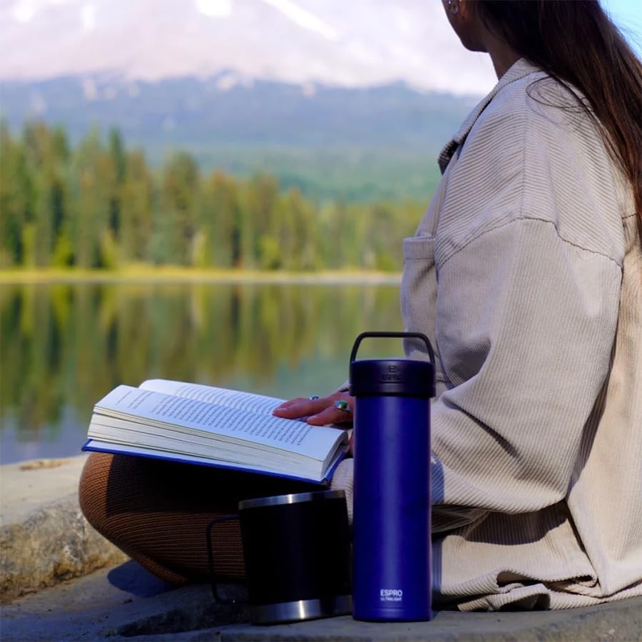 Espro P0 Ultralight Travel Coffee Press - Aegean Blue