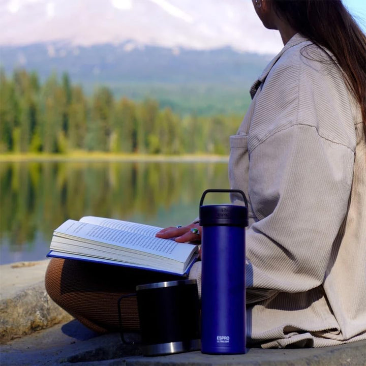 Espro P0 Ultralight Travel Coffee Press - Aegean Blue