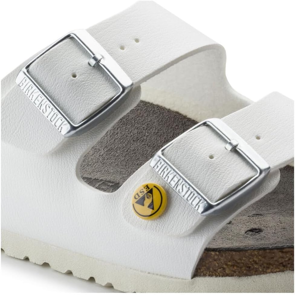 BIRKENSTOCK Arizona Birko-flor Esd Unisex Berufsschuh ARIZONA Antistatik Birko-Flor WEISS Gr. 35 - s