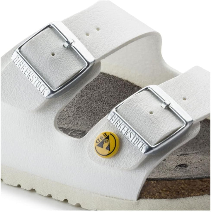 BIRKENSTOCK Arizona Birko-flor Esd Unisex Berufsschuh ARIZONA Antistatik Birko-Flor WEISS Gr. 35 - s
