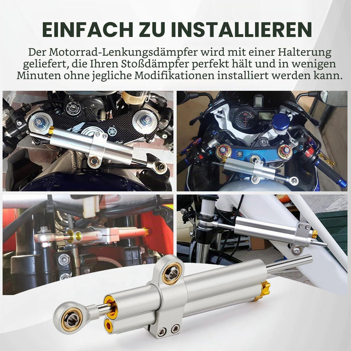 Lenkungsdämpfer Motorrad,CNC Aluminium Motorrad Lenkungsdämpfer Stabilisator Universal Einstellbar F