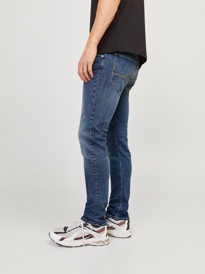 JACK & JONES Herren Jeans JJIGLENN JJFOX 50SPS CB 036 - Slim Fit Blau Blue Denim 28W / 30L Blue Deni