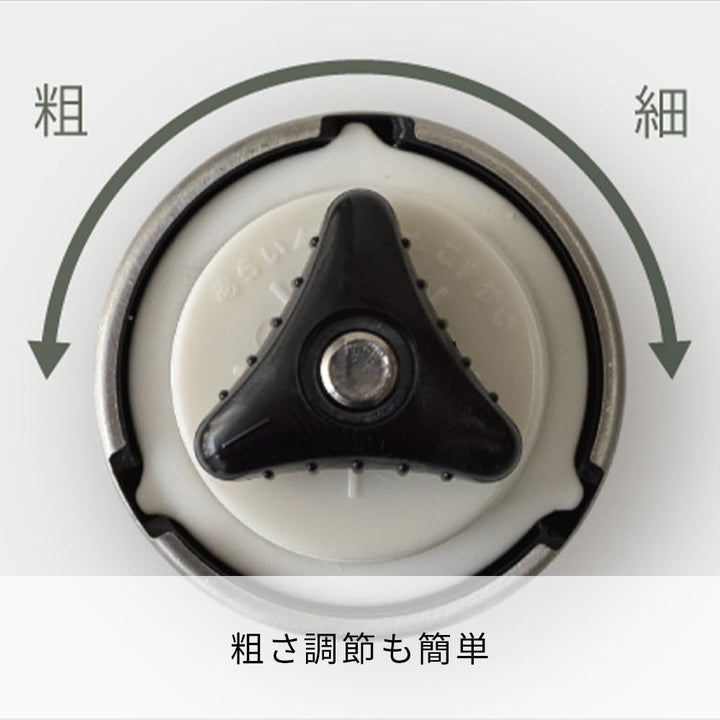 HARIO O-VMM-1-HSV V60 Kaffeemühle aus Metall, 17 g, Silber, hergestellt in Japan, Mühle