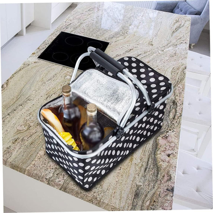 Isotherme Lunchtasche, Picknickkorb, tragbar, faltbar, Oxford-Stoff, grosses Fassungsvermögen, isoli