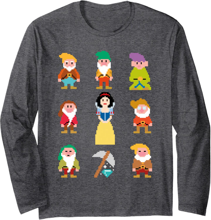 Disney Snow White & Pixelated Dwarfs Langarmshirt
