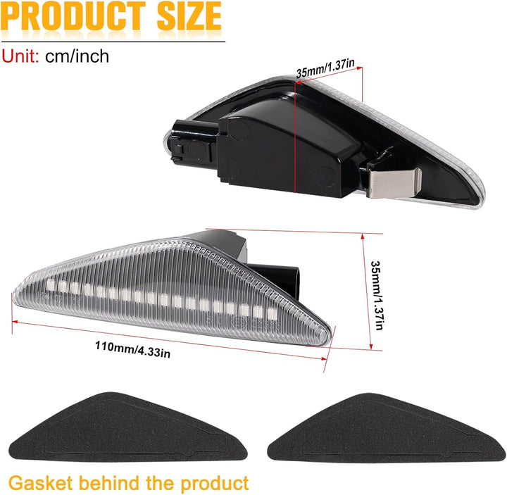 LED Blinker Seitenblinker für BMW E70 X5 E71 X6 F25 X3, Blinker mit Canbus Fehlerfrei, 2 Stück E70 X