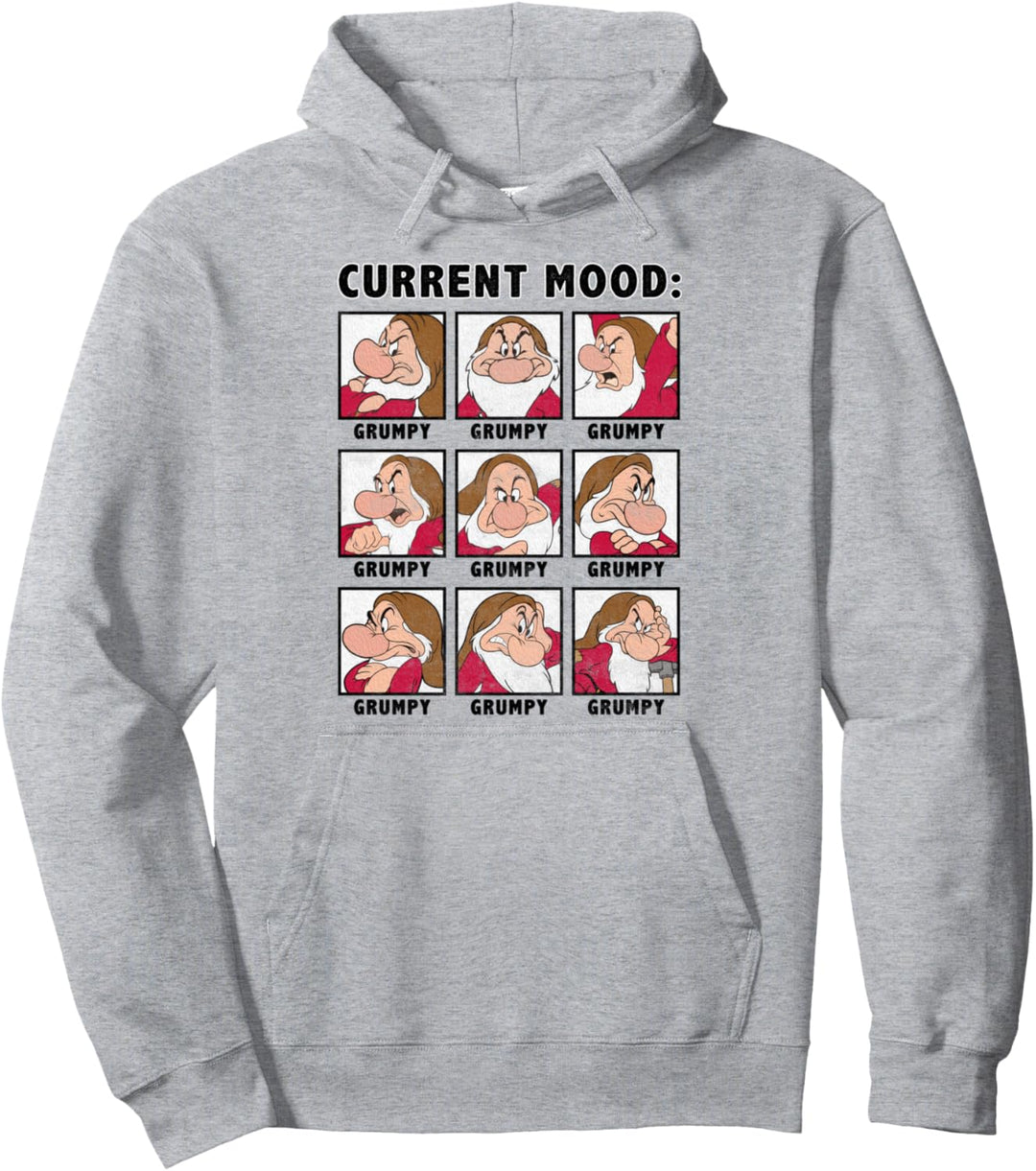 Disney Schneewittchen Grumpy Aktuelle Stimmung Paneel Pullover Hoodie