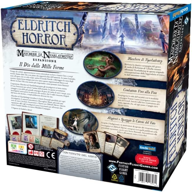 Giochi Uniti - Eldritch Horror: Nyarlathotep-Masken, Erweiterung für Eldritch Horror, 1-8 Spieler, 1