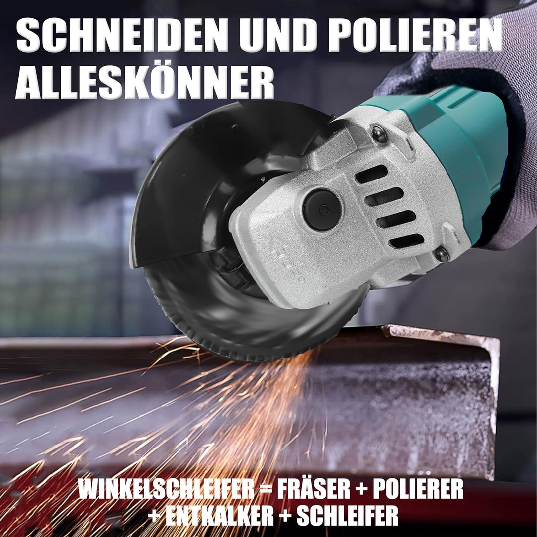 Akku Winkelschleifer, Ersatz für Makita DGA517Z, 125mm Winkelschleifer Power Trennschleifer mit 2x 5