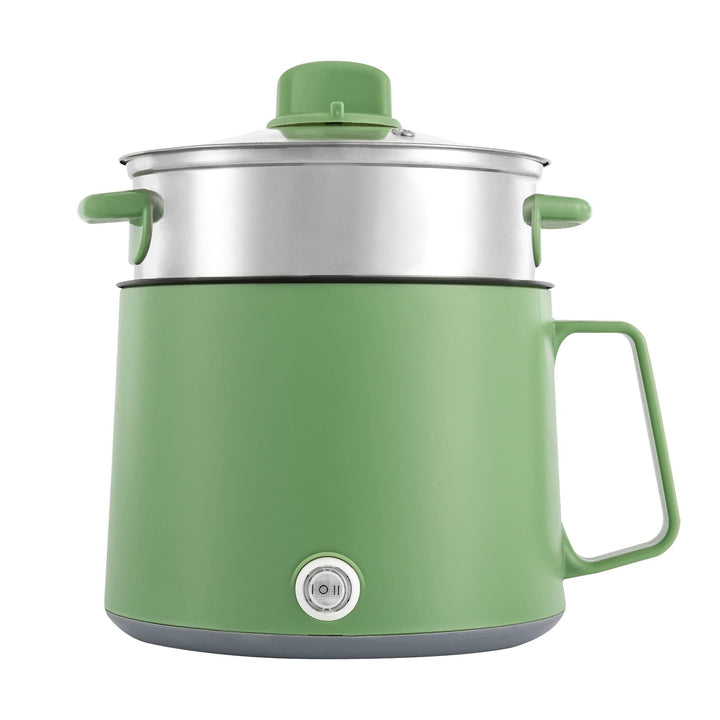 1.7L Hot Pot Elektrisch, 600W Elektrischer Kochtopf, Bratpfanne für Reise/Wohnheim, Edelstahl Elektr