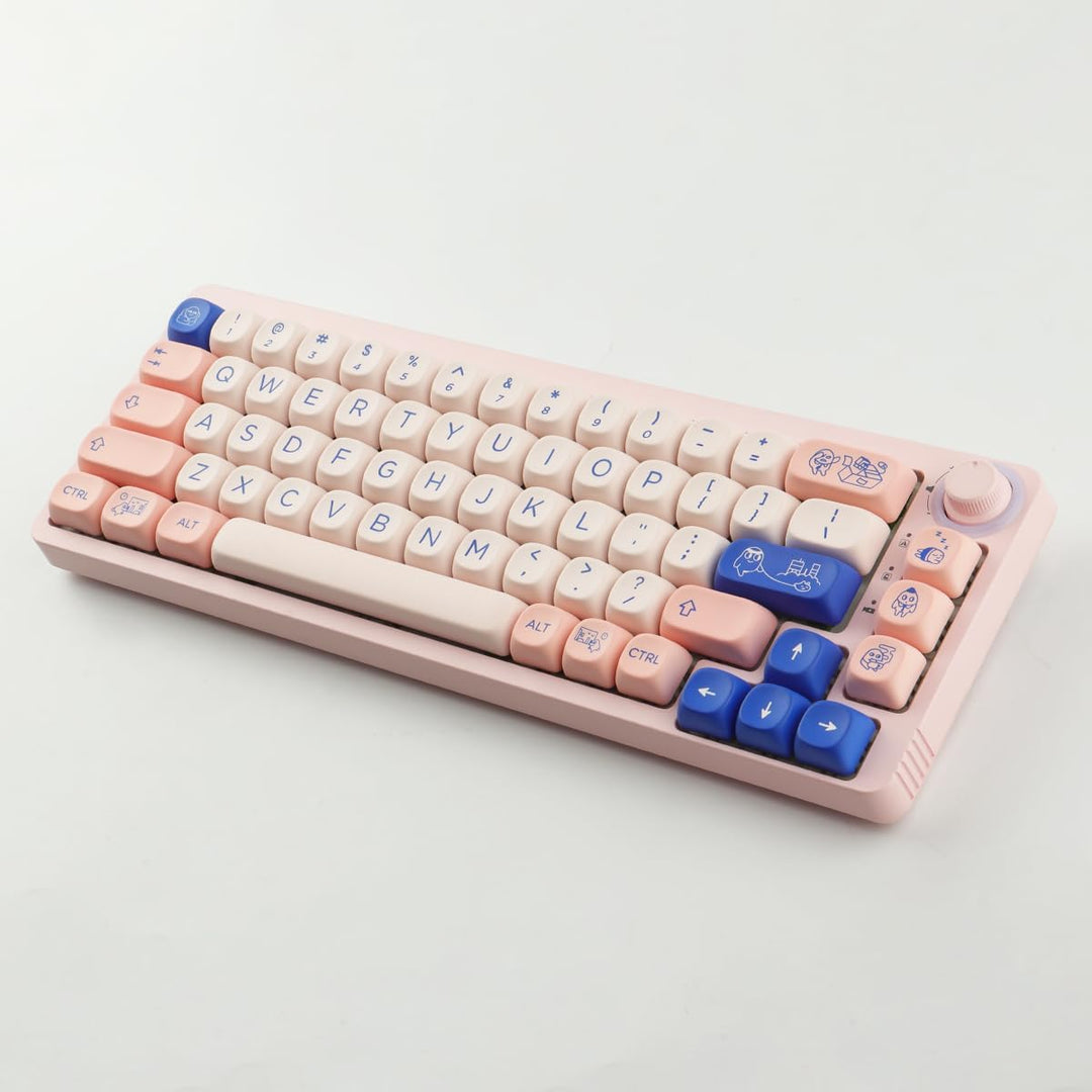 Sunzit Keycaps 148 Tasten PBT Keycaps Set MOA Profil Dye-Sub Niedliche rosa Keycaps Tastenkappen für