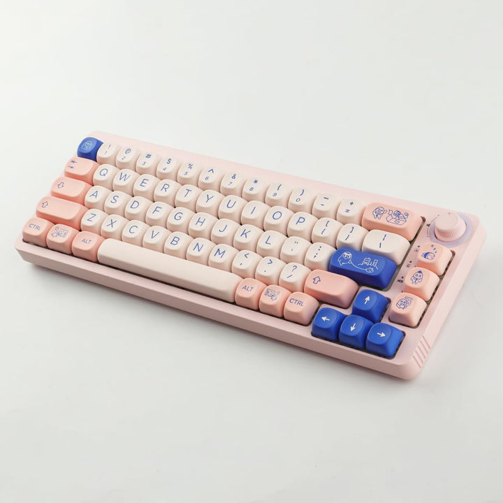 Sunzit Keycaps 148 Tasten PBT Keycaps Set MOA Profil Dye-Sub Niedliche rosa Keycaps Tastenkappen für