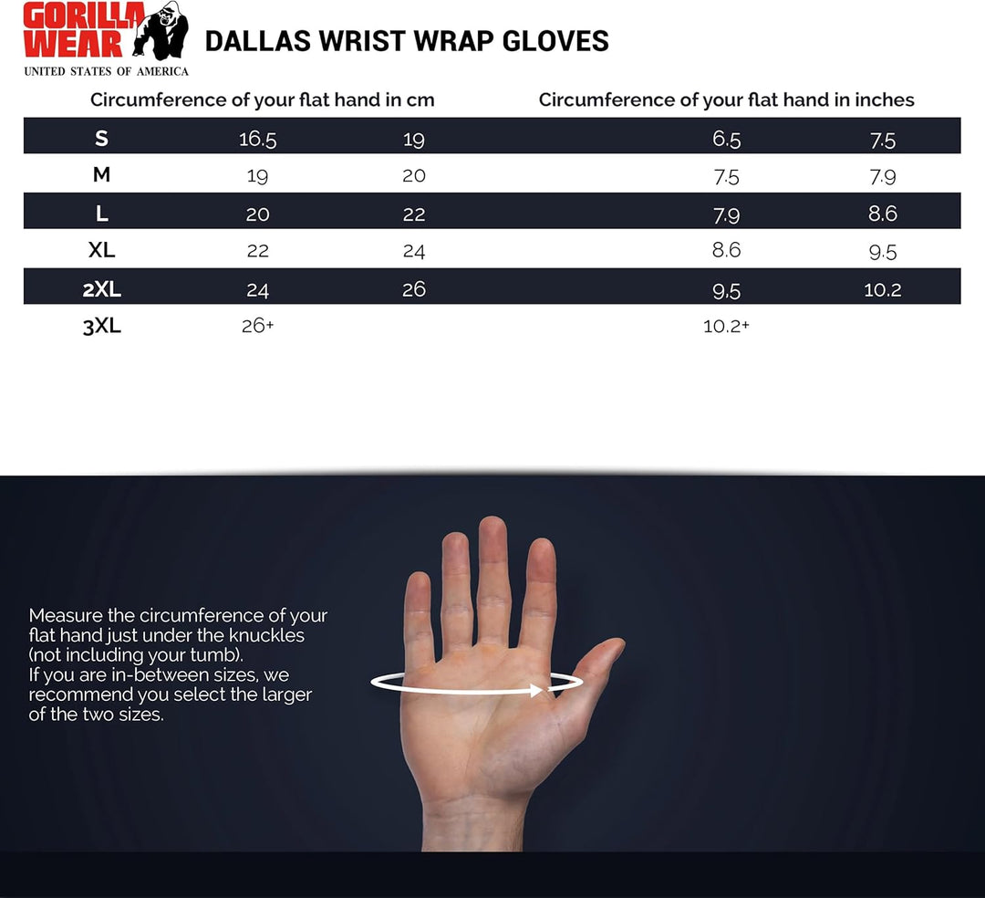 Wrist Wrap Gloves - Dallas - Schwarz/Blau, S