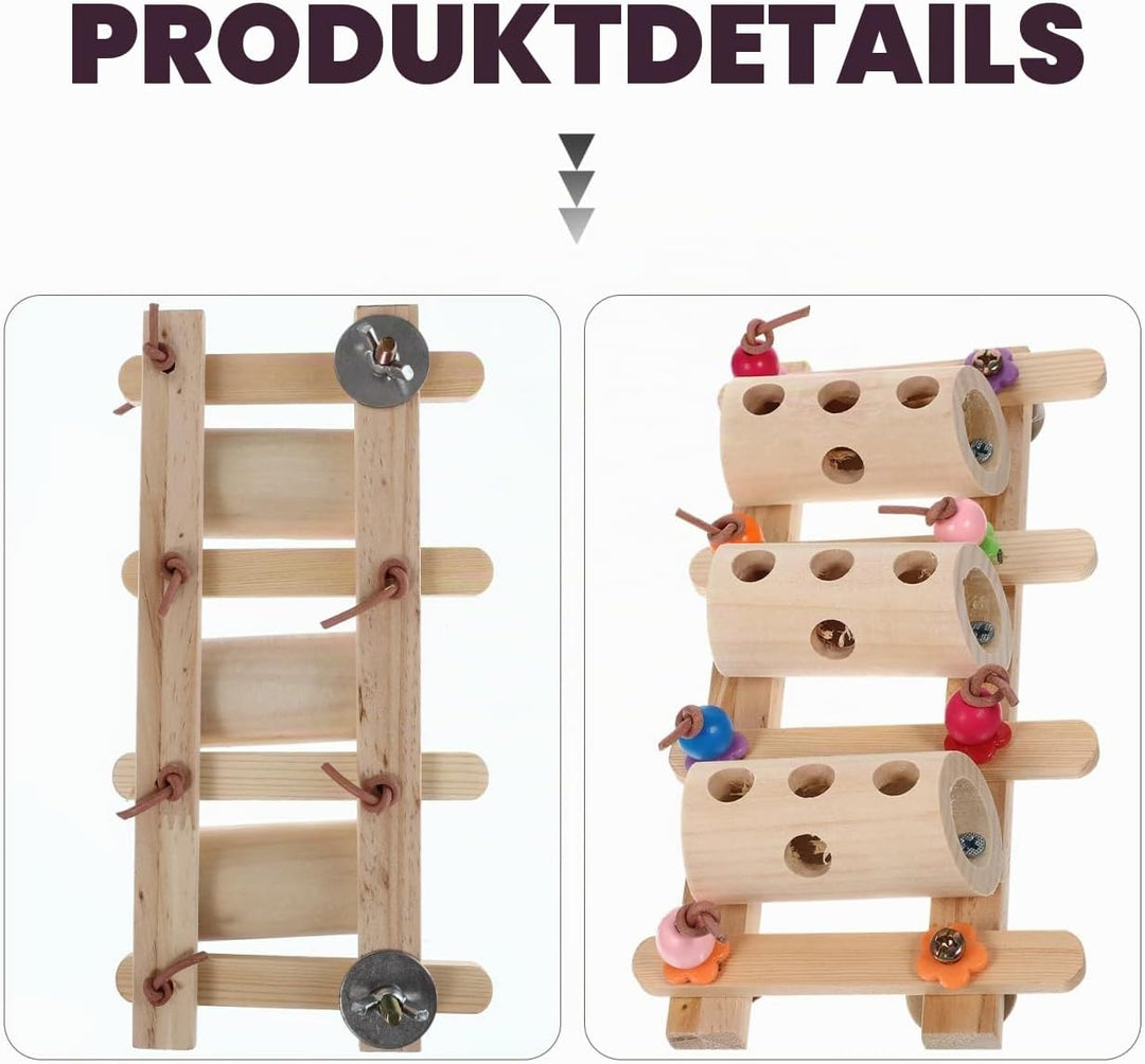 Vogelspielzeug Holz Halter Eimer 9.06X4.72X1.97In Papagei Futtersuche Spielzeug Leckerlis Verstecken