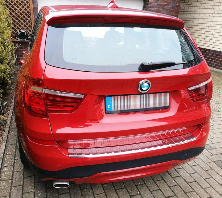 Ladekantenschutz Edelstahl CHROM kompatibel für BMW X3 F25 | BJ 2010-2017 | mit Abkantung | premium