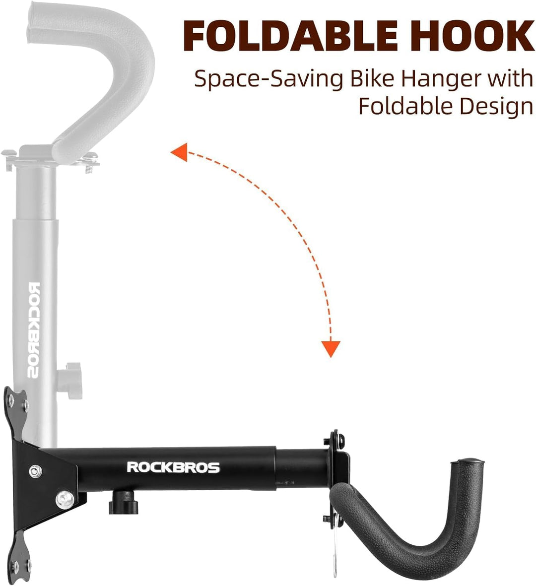 ROCKBROS Fahrrad Wandhalterung 90° klappbare Fahrradhalter Wandabstand Fahrradständer Fahrradaufhäng