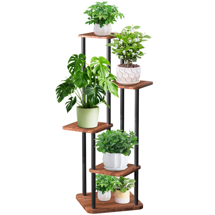 Pflanzenständer Blumenständer indoor 5 Etagen Pflanzenregal Blumentreppe Metall Blumentopf Mode Pfla