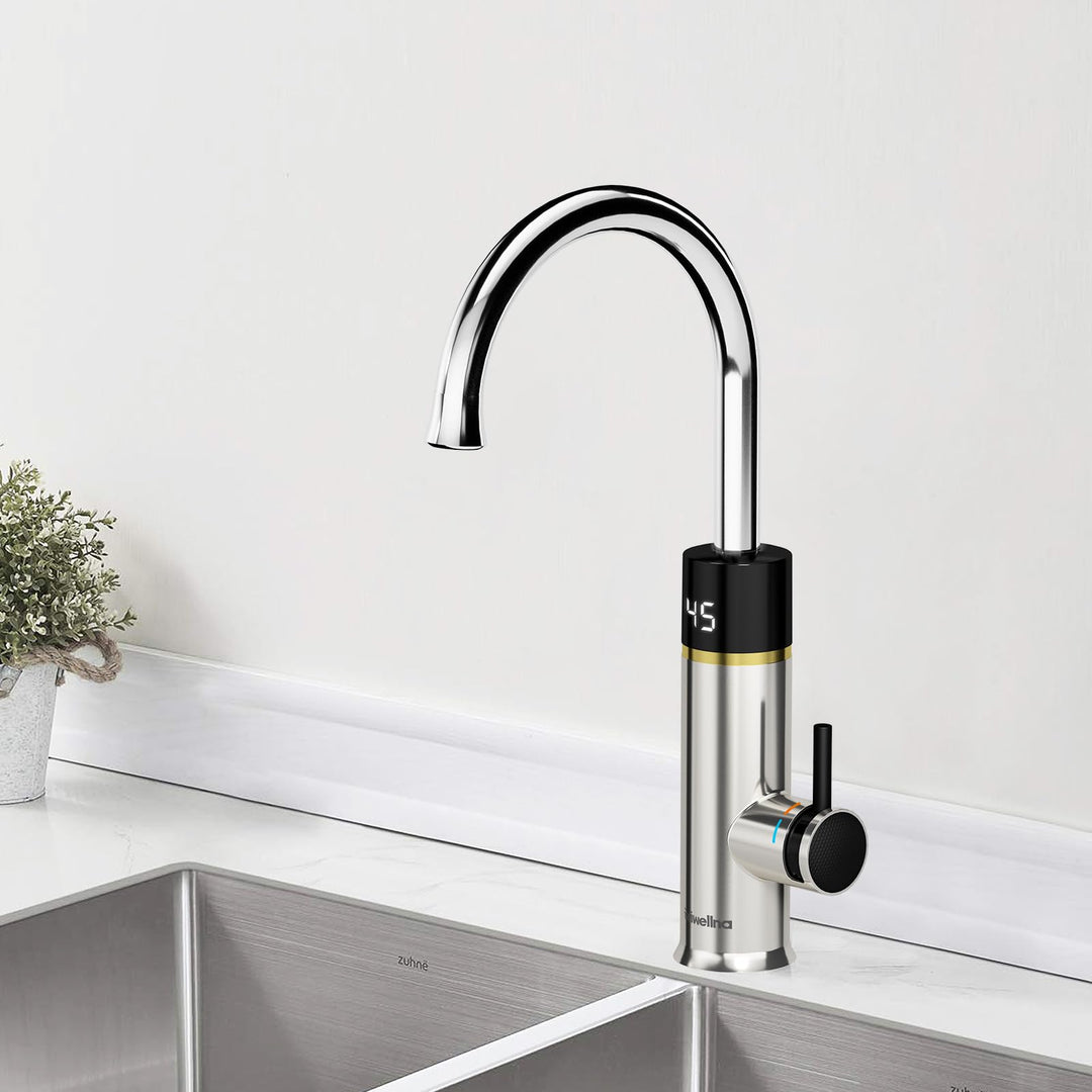 Küche elektrische Wasserhahn, schnelle Heizung Wasserhahn, Edelstahl Warmwasser mit digitaler Anzeig