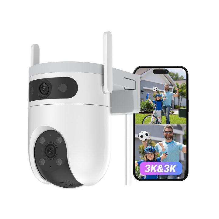 EZVIZ 4G &amp; WLAN 6 Überwachungskamera Aussen, 3K+3K Dual-Lens, 360° Pan &amp; Tilt Überwachung Outdoor, K