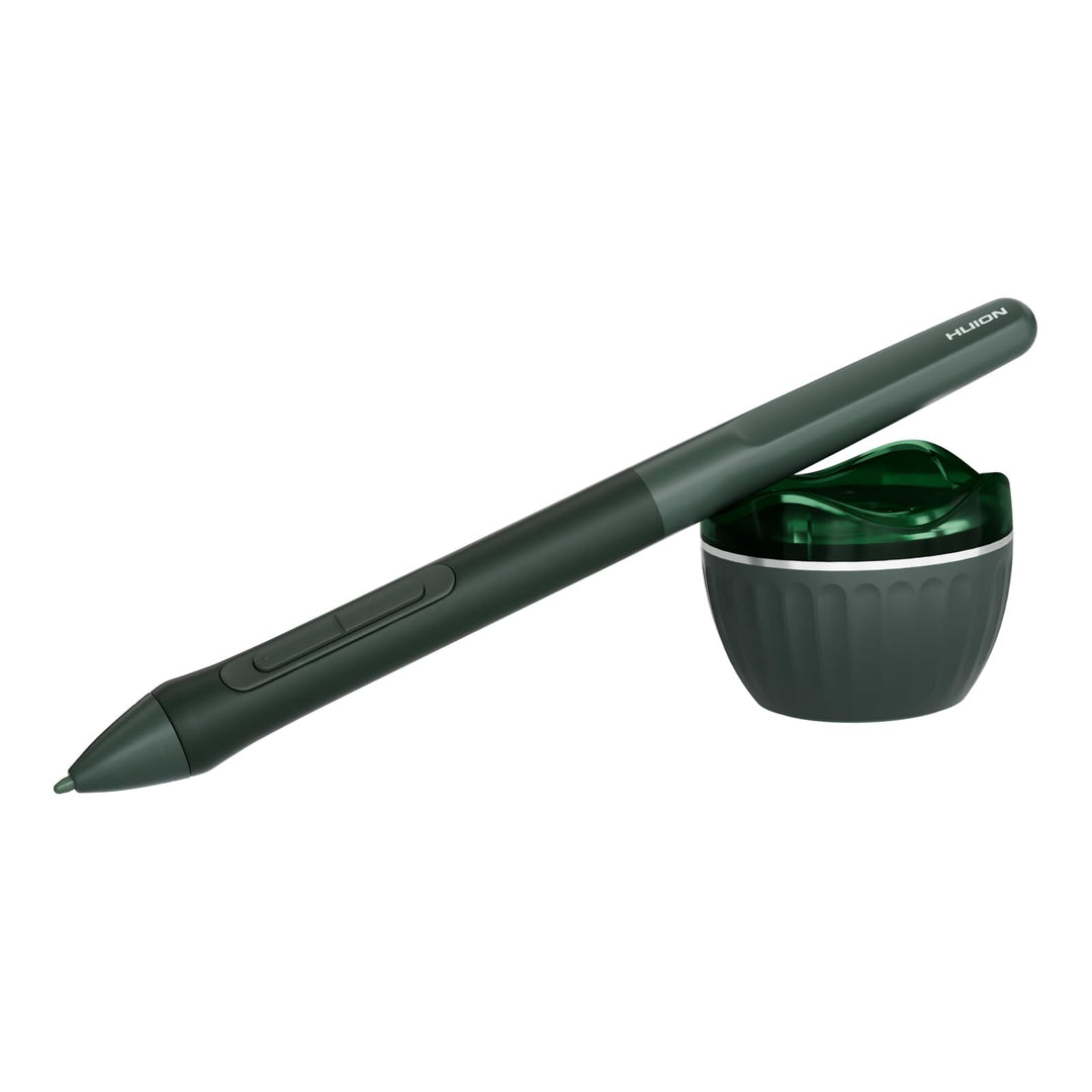 HUION Digitaler Stift PW110 Grün, PenTech 3.0 Batteriefreier, rutschfestem & schweissresistentem Sil