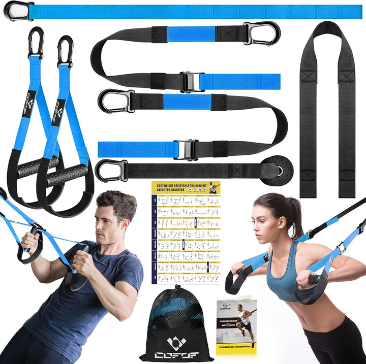 Schlingentrainer, Sling trainer für ein Ganzkörpertraining, Schlingentrainer für zuhause mit Grossem