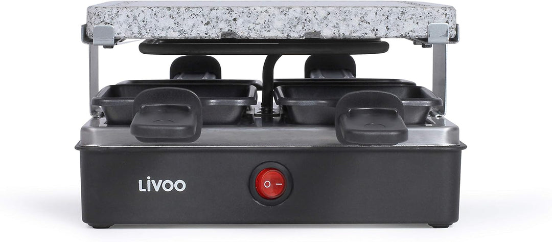 Raclette maschine 4 personen 600w + grillstein - doc242
