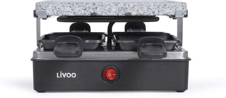 Raclette maschine 4 personen 600w + grillstein - doc242