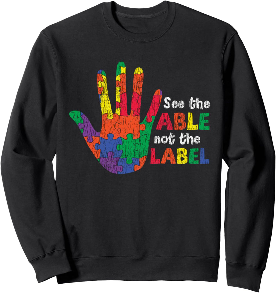 Vintage See The Able Support Autistische Kinder Autismus Sweatshirt
