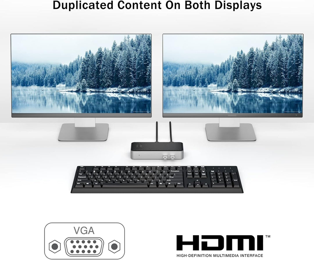 BENFEI USB 3.0 Universal-Dockingstation Dual Monitor HDMI VGA kompatibel mit Mac Windows, USB 3.0 od