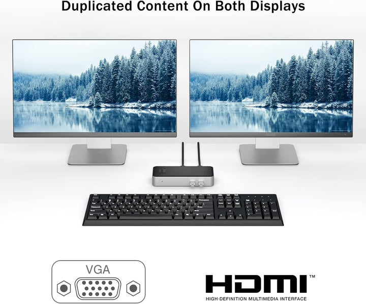 BENFEI USB 3.0 Universal-Dockingstation Dual Monitor HDMI VGA kompatibel mit Mac Windows, USB 3.0 od